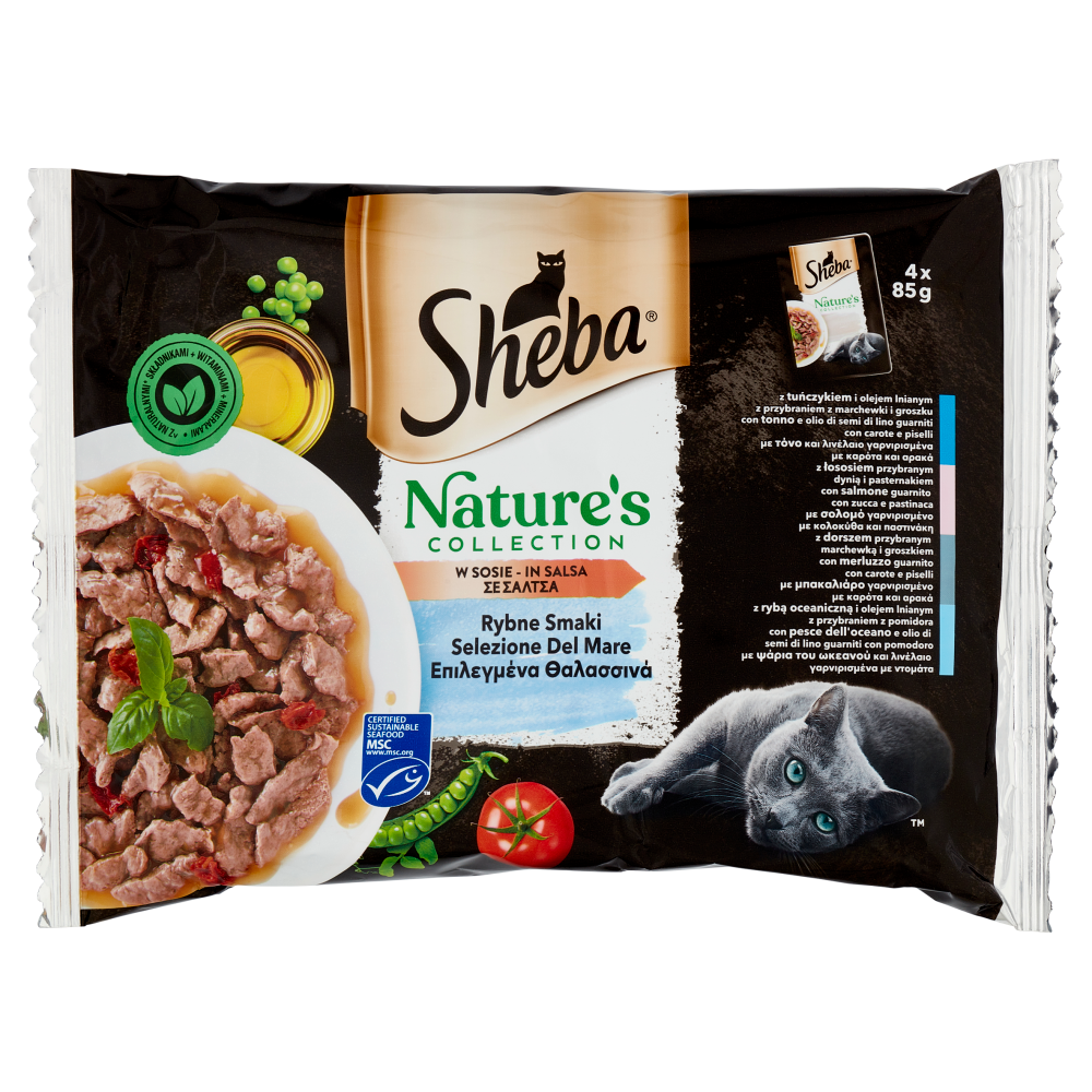 Sheba Nature's Selection Selezione del Mare in Salsa 4x85g Sheba Nature's Selection Selezione del Mare in Salsa 4x85g